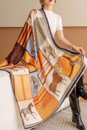 Luxury Silk-Satin Shawl