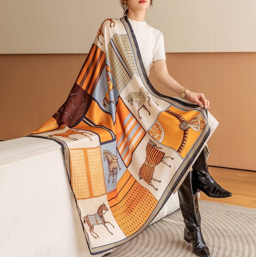 Luxury Silk-Satin Shawl
