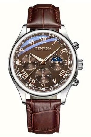 Geneva Classic Chronograph Style Men’s Quartz Watch
