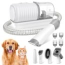 7-in-1 dog grooming vacuum kit with deshedding brushes