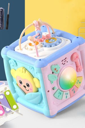 Baby Musical Drum Toy, Early Education Sound Building Blocks Cube