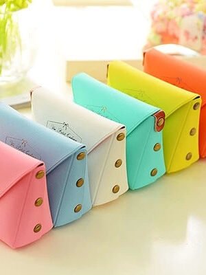 Macaron Coin Purse, Cute Candy Color Key Case Mini Wallet