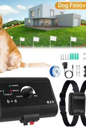Electric Dog Fence System with Waterproof Collar & Boundary Control