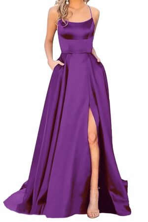 Solid Color Slimming Shoulder-Hollow Bridesmaid Party Dress