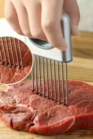 Onion Holder Slicer, Stainless Steel Vegetable & Tomato Cutter Tool
