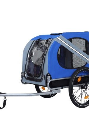 Large Folding Dog Bike Trailer – 120LB All-Terrain Pet Carrier