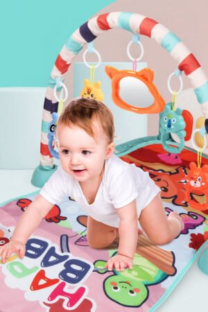 Baby Piano Gym Play Mat, Kick & Play Pedal Piano Fitness Rack Toy