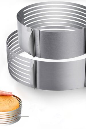 Layered Telescopic Cake Mold Slicer, Stainless Steel Baking Pan