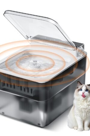 Wireless 3L Pet Water Fountain with Sensor & Timer Modes for Cats Dogs