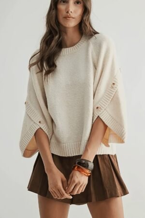 Womens New Fallwinter Crew-neck Versatile Casual And Comfortable Wool Top