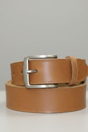 Camel Brown Sheep Leather Belt
