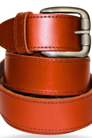 Casual Brown Leather Belt