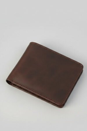 Center Flap Dark Brown Sheep Wallet