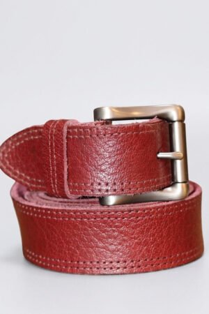 Classic Red Leather Belt – 1.5 Inches