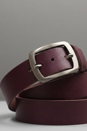 Maroon Premium Cow Leather Belt