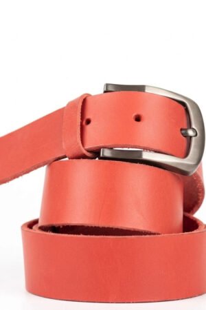 Reddish Brown Buffalo Leather Belt