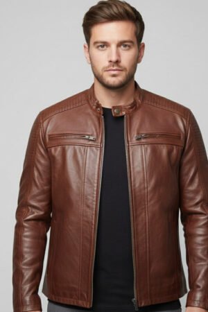 Sheep Leather Jacket Terry Brown