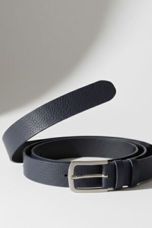 Leather Slim Blue Genuine Leather Belt