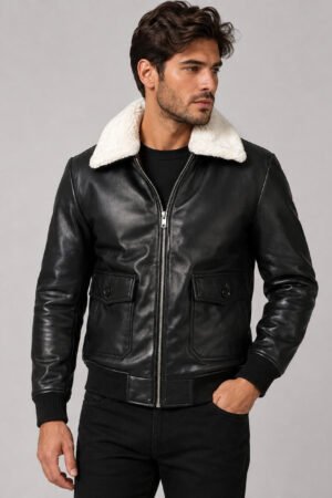 Collar Fur Leather Jacket