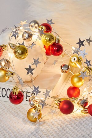 LED Christmas Bell String Lights, Festive Holiday Decoration