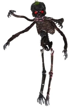 6FT Sound-Activated Halloween Skeleton with Red Eyes