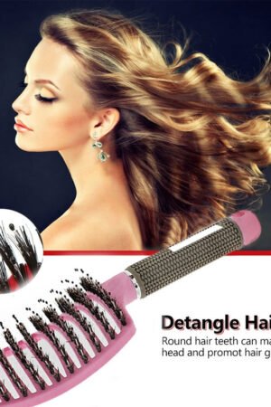 Bristle Nylon Detangling Hairbrush, Scalp Massage Brush for Women