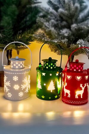 LED Christmas Candle Lantern, Electronic Flickering Holiday Decor