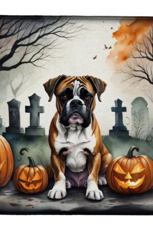 Boxer Spooky Halloween Dish Drying Mat, 14x21"