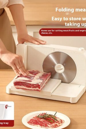 Electric Meat Slicer, Lamb Roll Slicer with Adjustable Thickness
