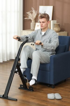 Foldable Seated Pedal Exerciser with LCD Monitor
