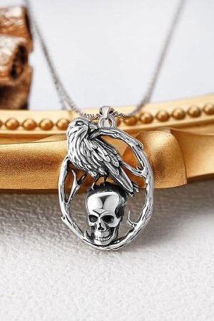 Creative Retro Halloween Skull Pendant Necklace